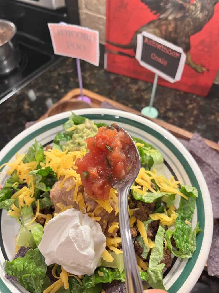FInished Harry Potter Taco Stack.