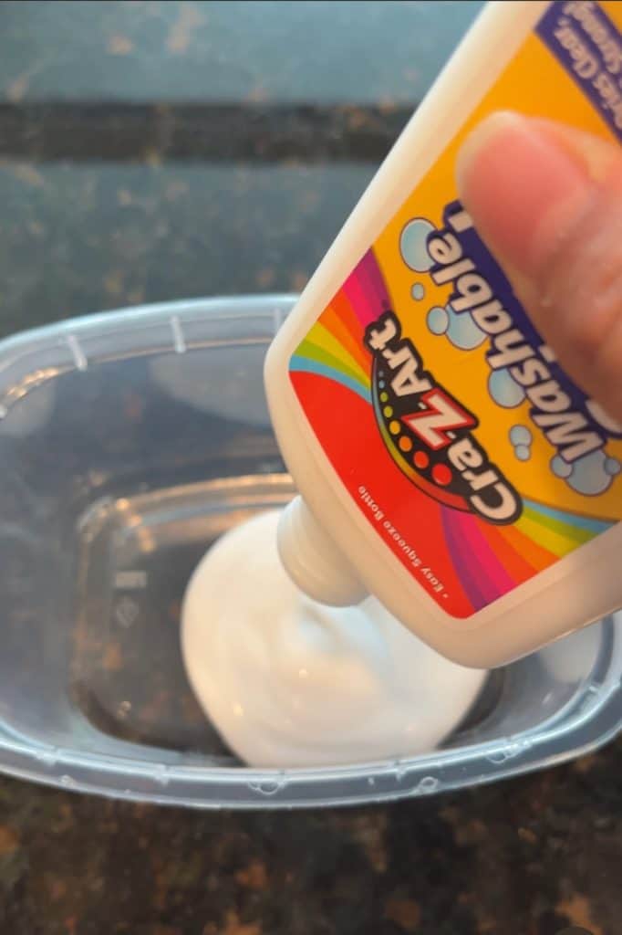 glue being poured